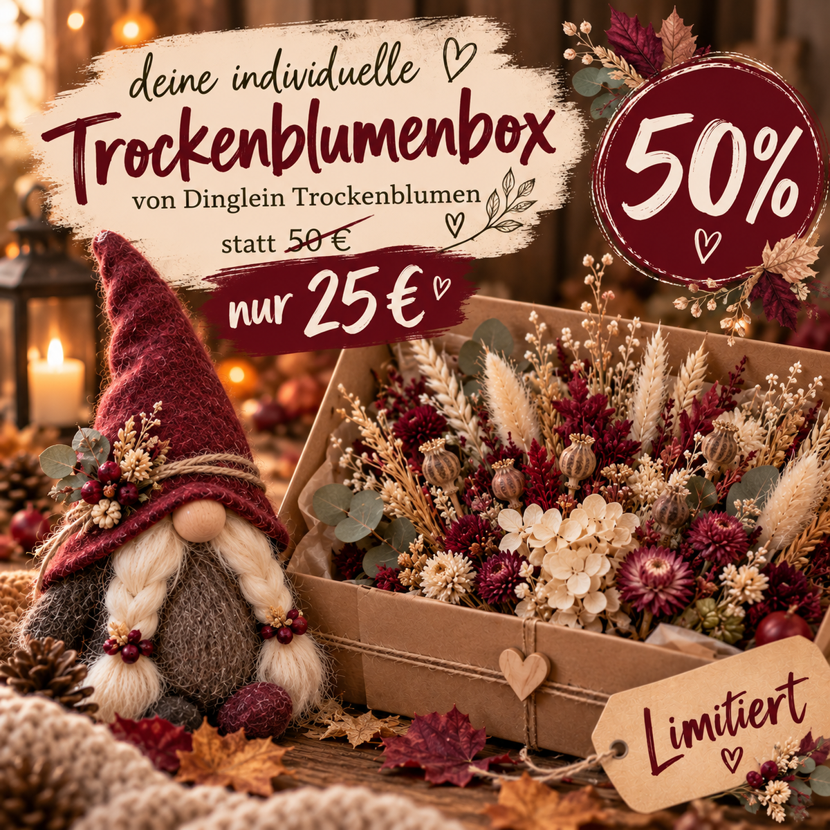 Deine individuelle Trockenblumenbox